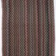 6x14 Pink & Brown Geometric Vintage Kilim Rug, 190x417Cm