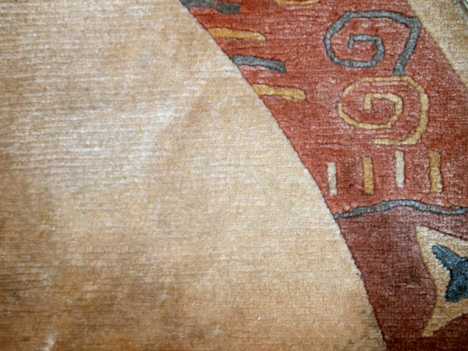 Tapis Vintage Khaden Tibétain en Laine, Années 1970, Épais et Élégant