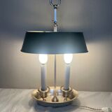 Lampe bouillotte en bronze argenté