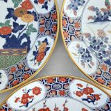 5 Japanese porcelain plates with geisha hand decoration