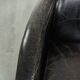 Set of two black vintage cowhide aviator design armchairs
