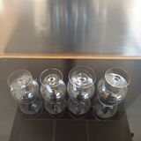 4 crystal Cognac glasses