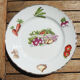 Old ceramic tableware service orchies moulin des loups – vegetable garden pattern – 25 pcs