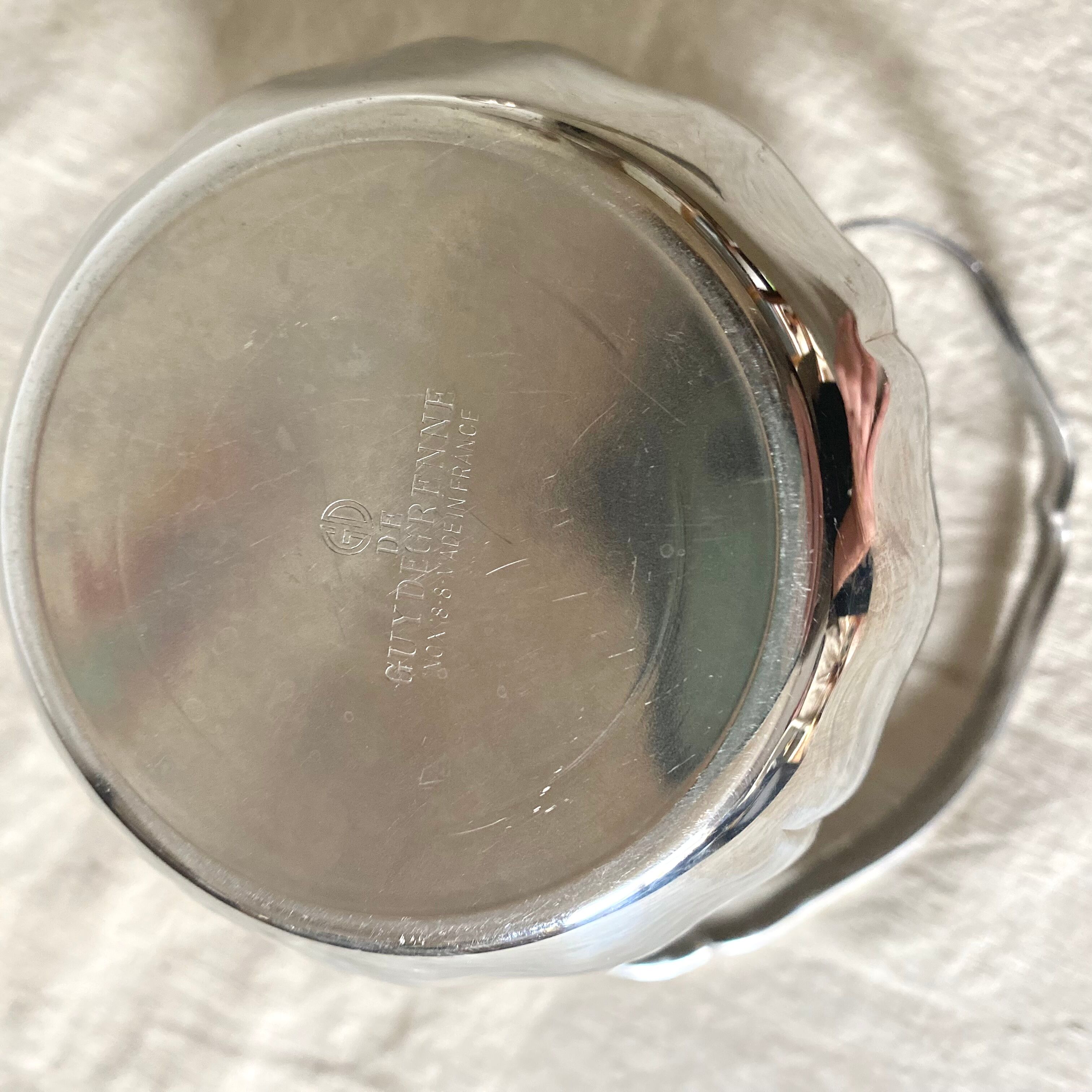 Ice bucket Guy Degrenne stainless steel 80s