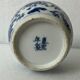 China blue white pot with butterfly bird décor nineteenth signature 4 characters