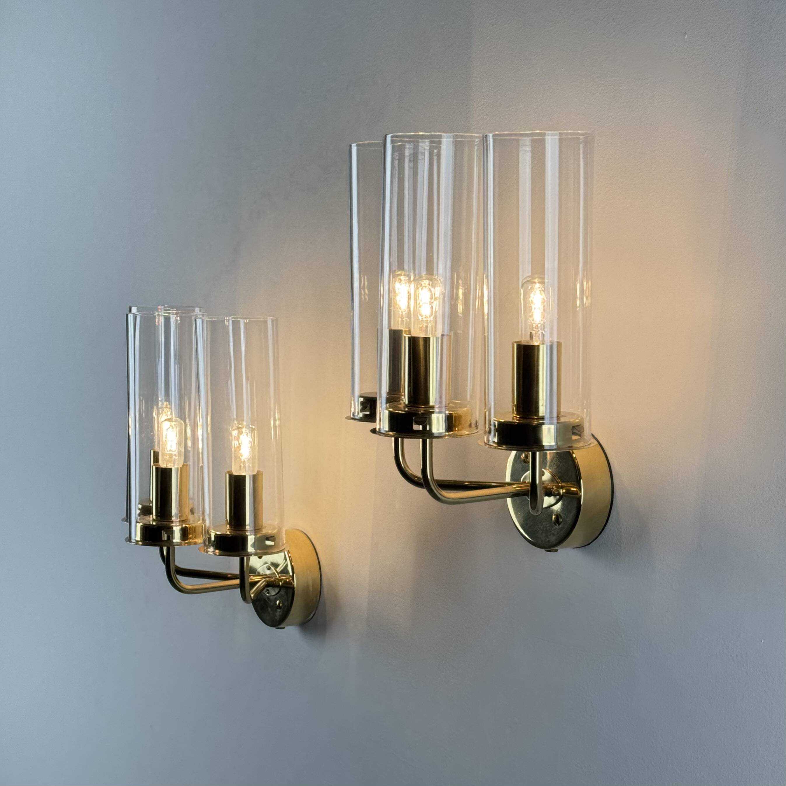 Hans-Agne Jakobsson Wall Lamps “Sonata” Model V 169/3 Markaryd, Sweden, 1960s