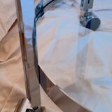 Vintage chrome and glass serving trolley from the 1970s