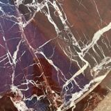round nesting coffee tables in red marble rosso levanto