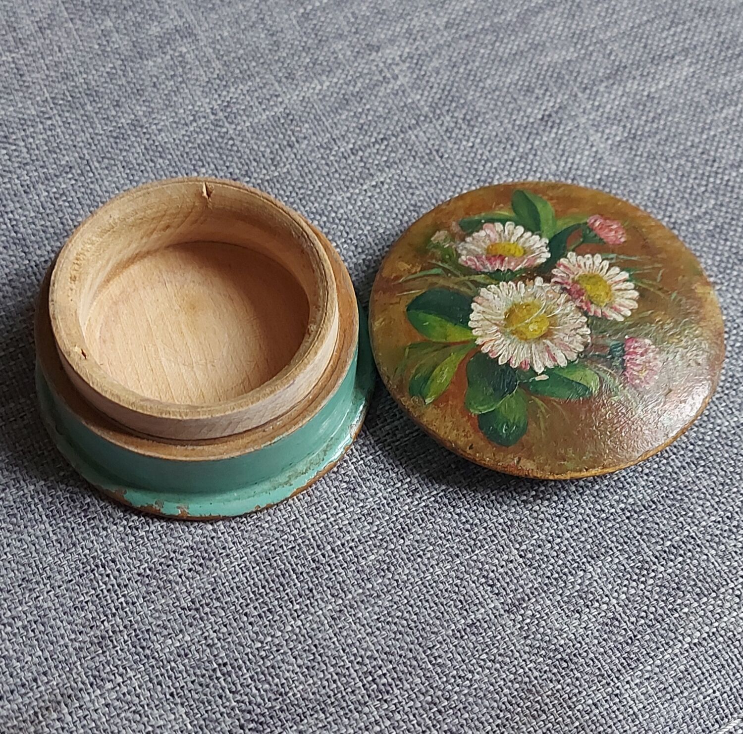 Painted wooden box