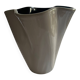 Imposing Black and White Ceramic Vase Signed Elchinger Vintage