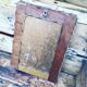 1950 braided wicker mirror 31x41cm