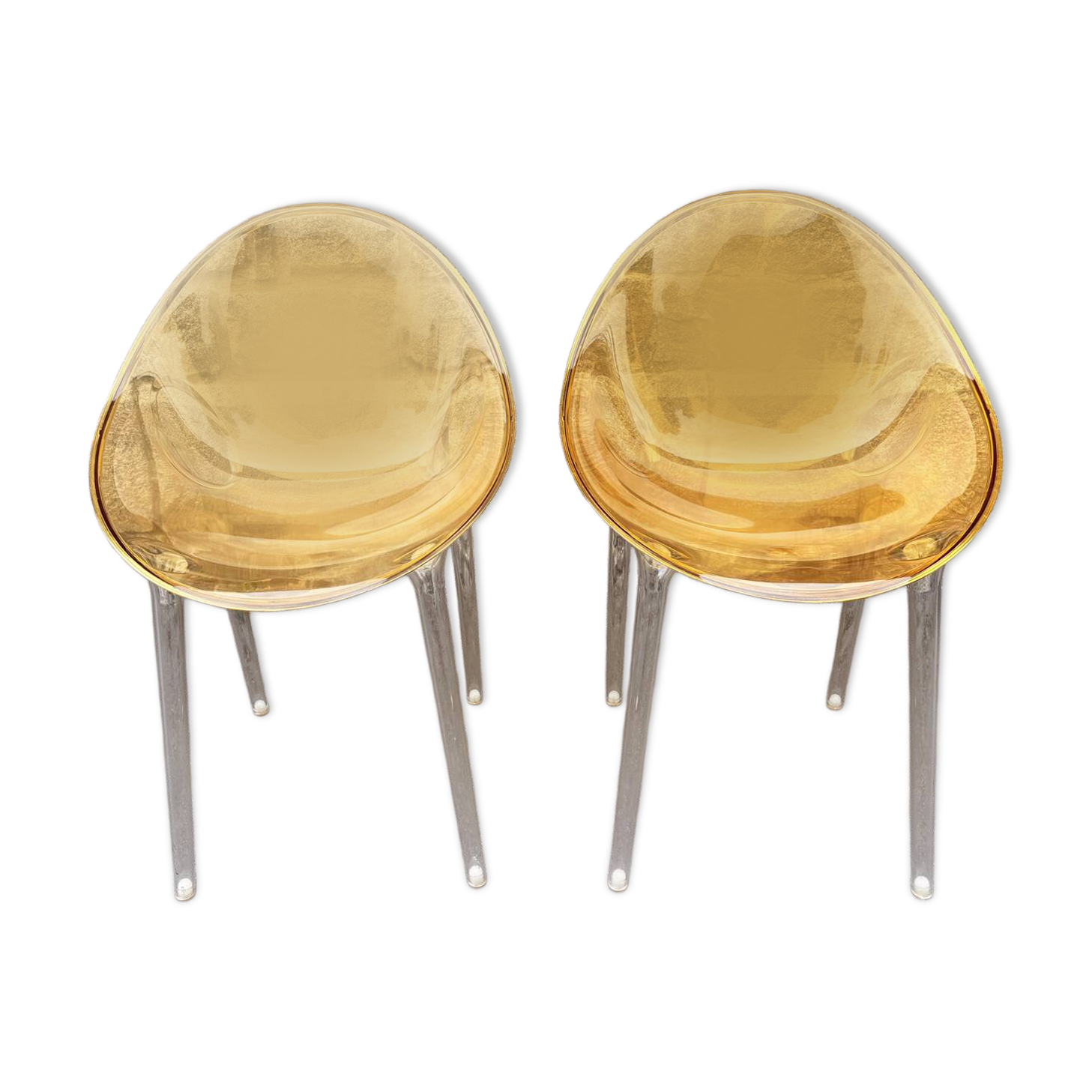 Paire chaises Mr. Impossible - Philippe Starck pour Kartell, it. 2000