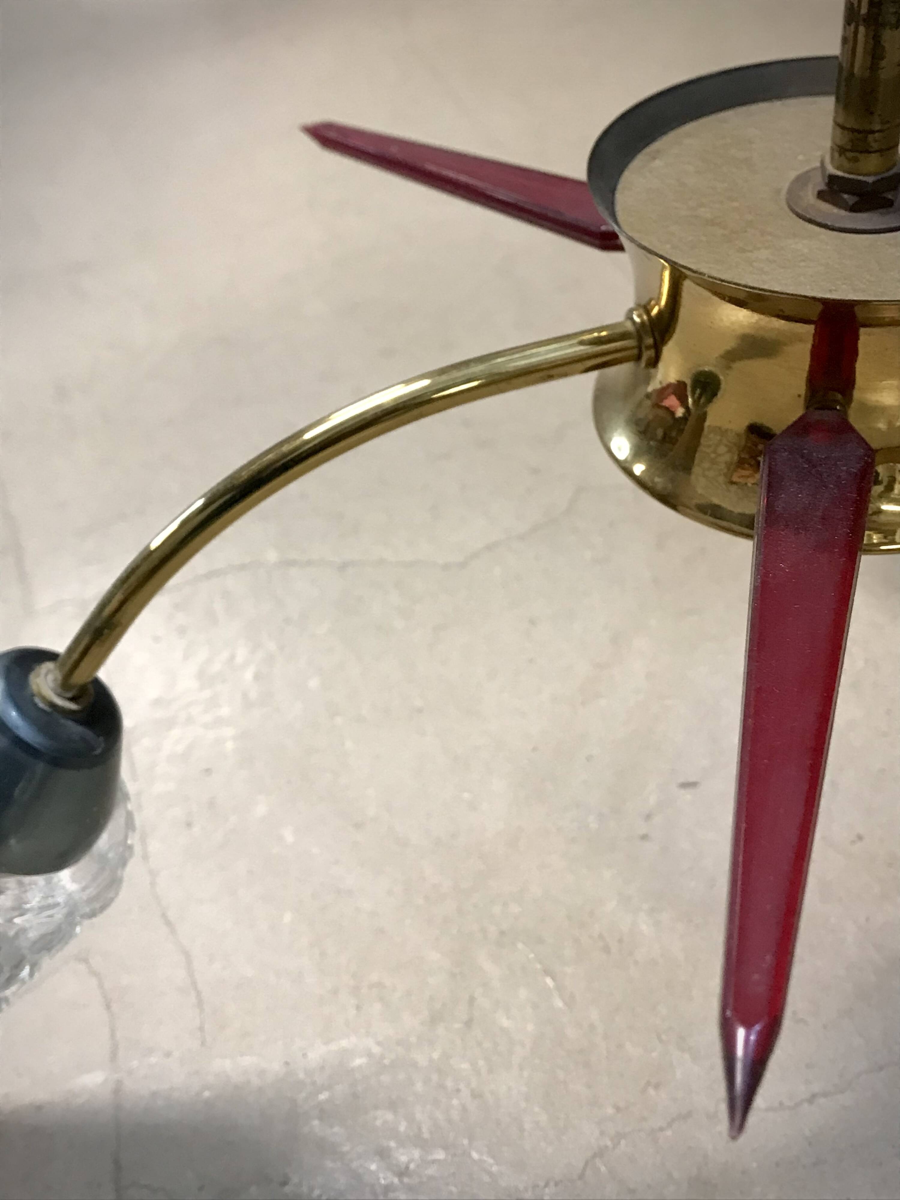 Mid-Century 3 Arm Spider Pendant Light