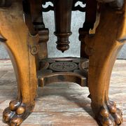 Asia 19th century: adjustable piano stool with screws in solid mahogany circa 1850