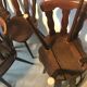 Lot of 6 chairs vintage bistro compass feet