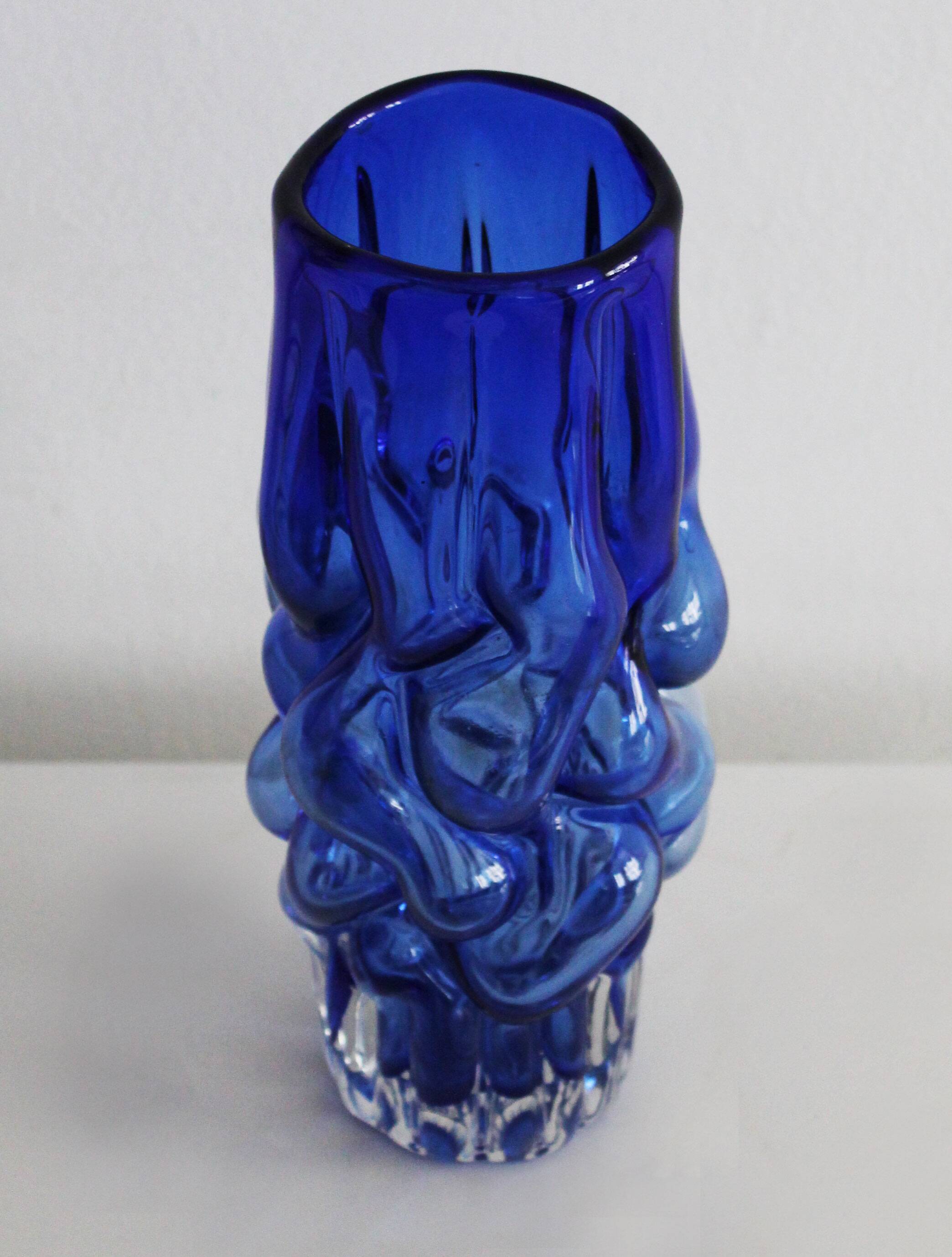 1960's Flower Vase by Pavel Hlava for Novy Bor Glasswork