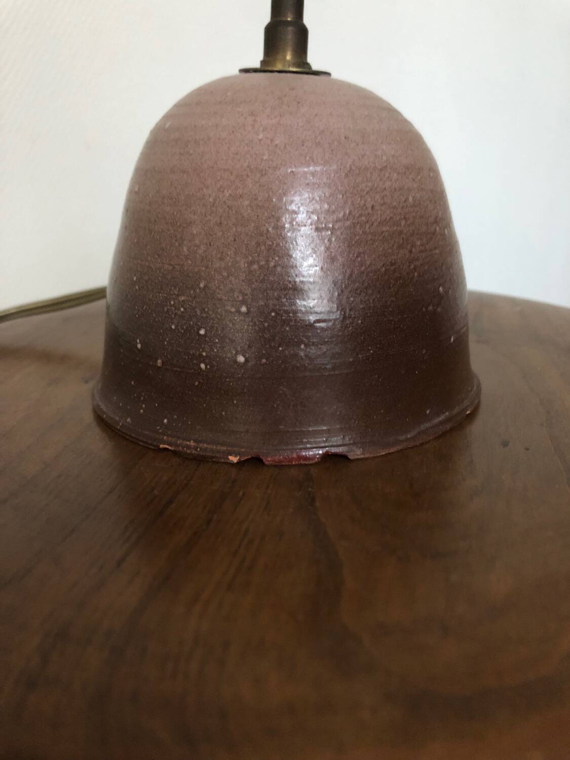 Ceramic and wool lamp