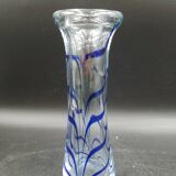 Blue Murano glass vase by Seguso, Italy 1970