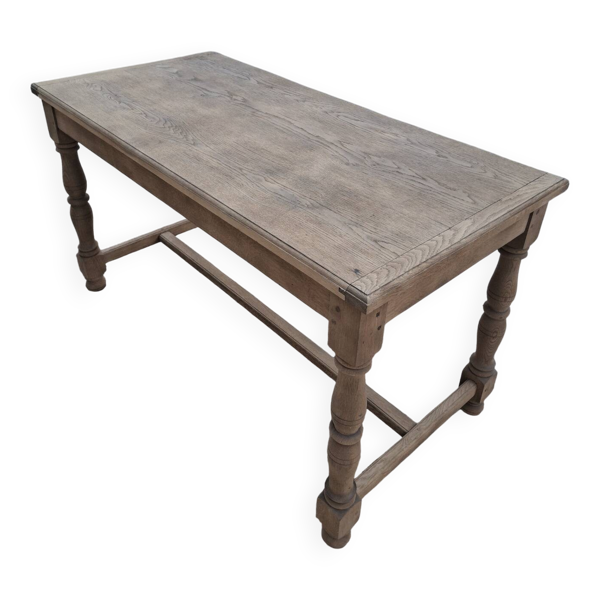 Table de ferme en chêne massif entièrement Aérogommer