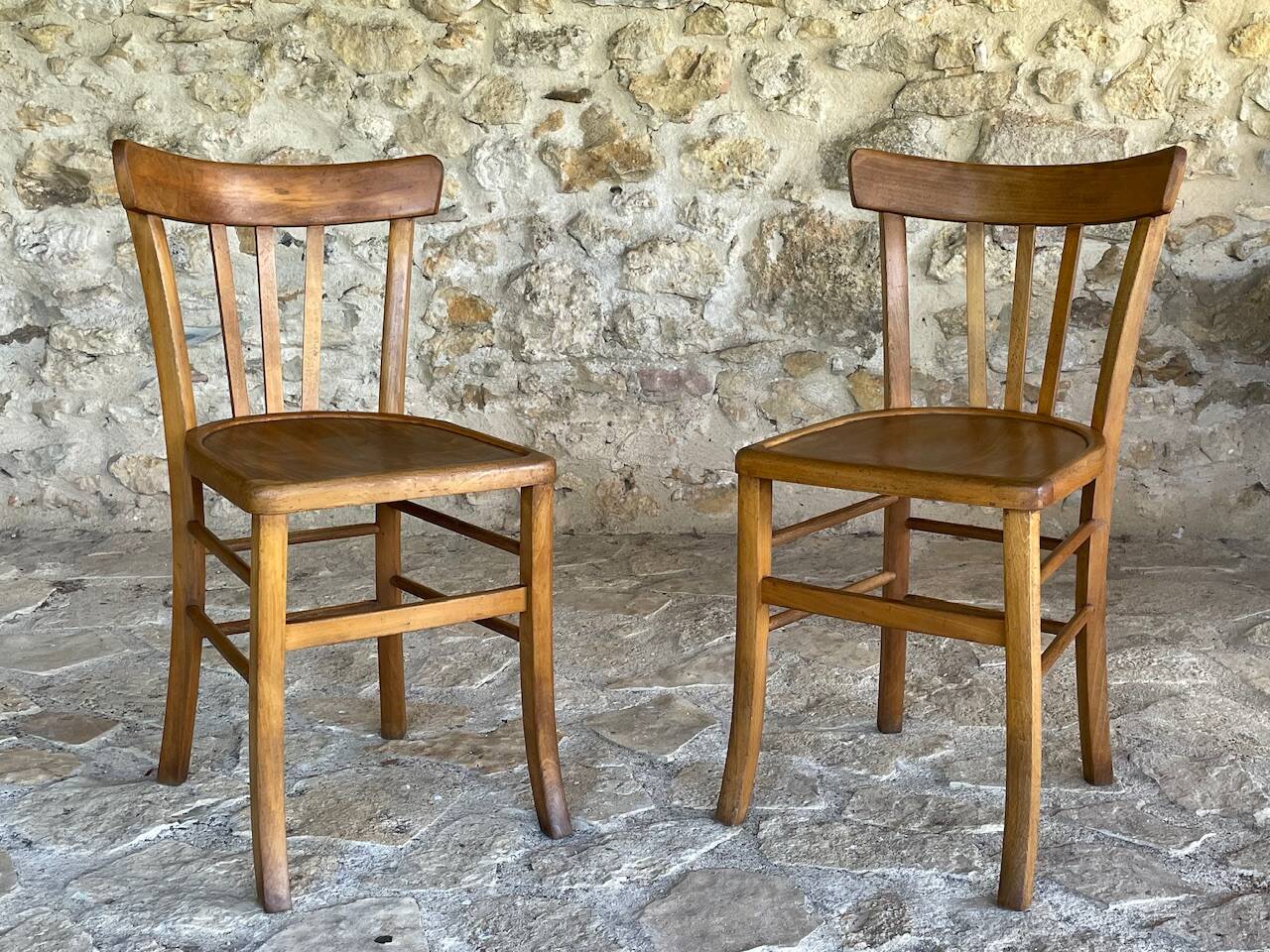 Pair of bistro chairs by Luterma, circa 50’s/60’s