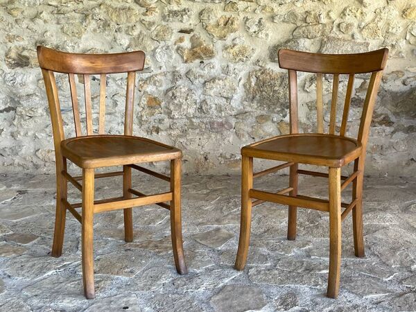 Paire de chaises bistrot par Luterma , circa 50-60