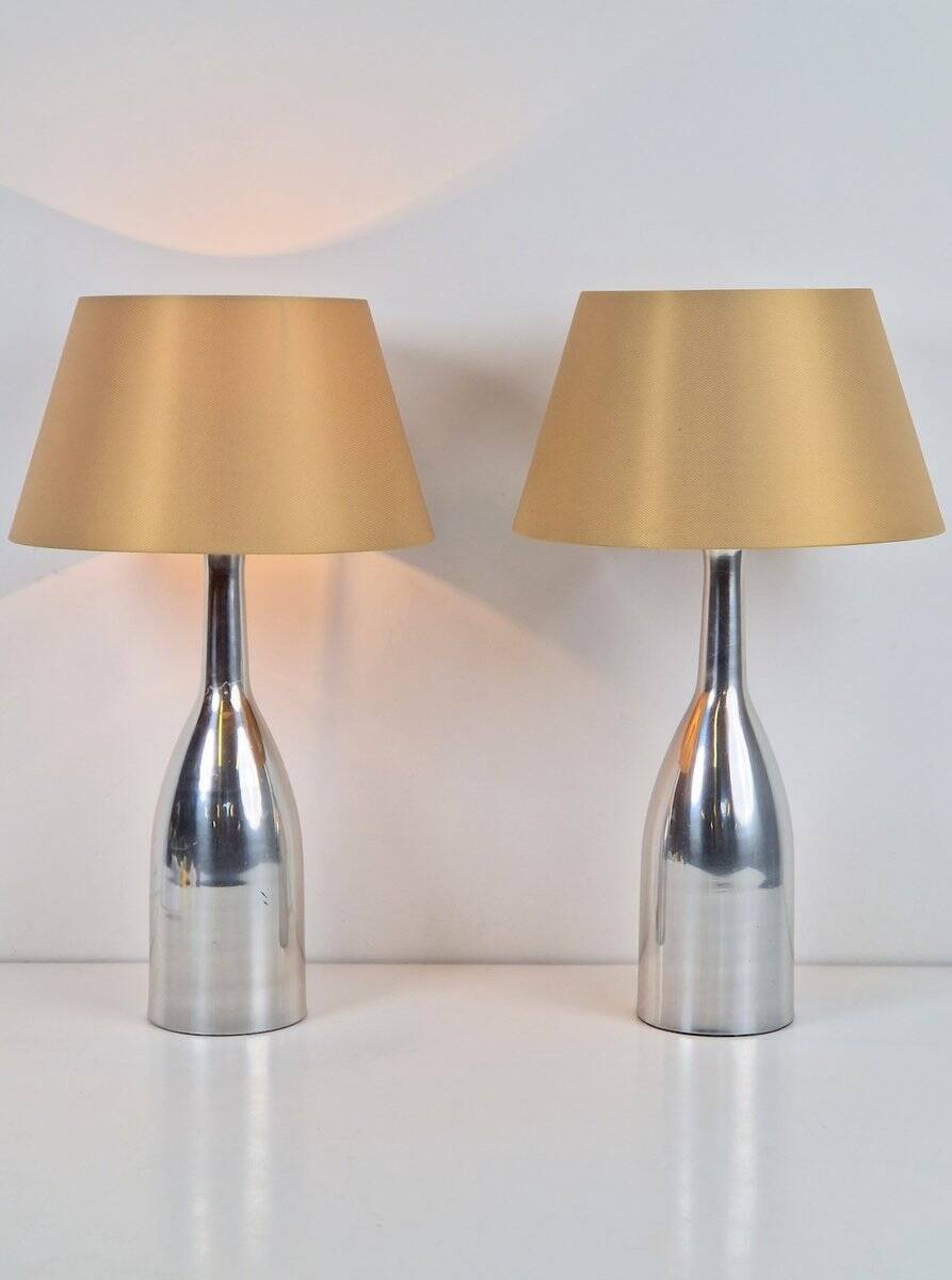 Lampes de table vintage en aluminium d'Ikea, années 1980