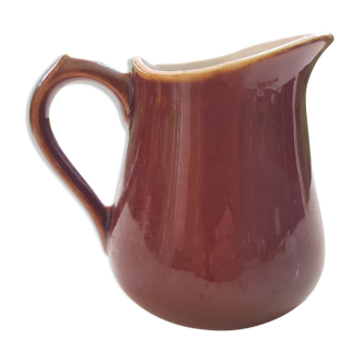 Vintage pitcher in enamelled sandstone from the 1960s