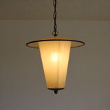 Striped glass pendant lamp, Holland 1950s