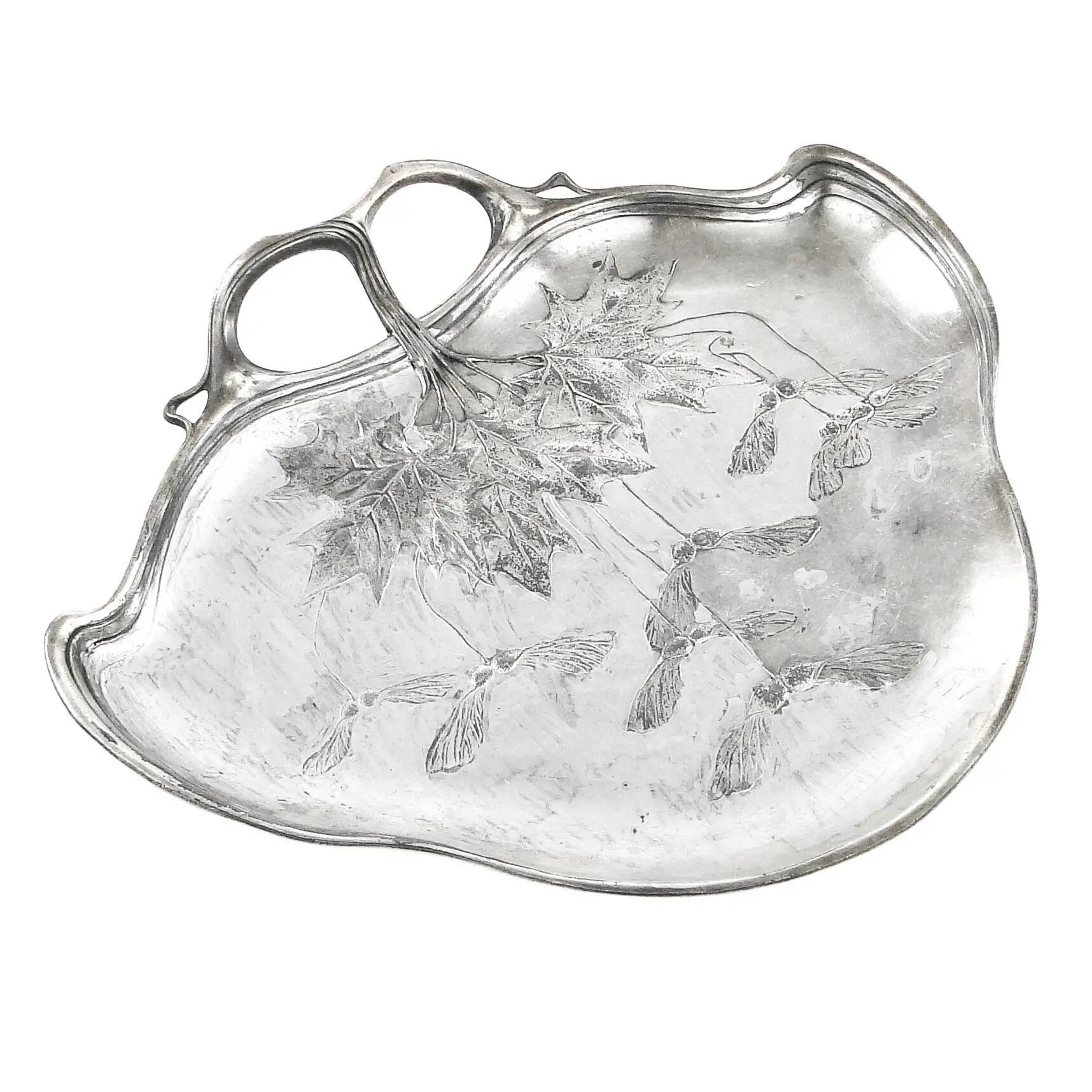 Art Nouveau appetiser tray, Orivit, Germany, early 20th century
