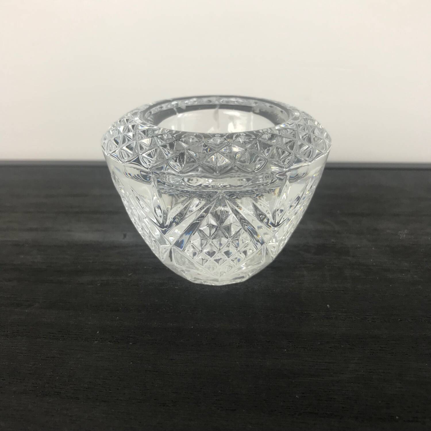 Vintage crystal candle holder fontenay model from maison cristal d'arque