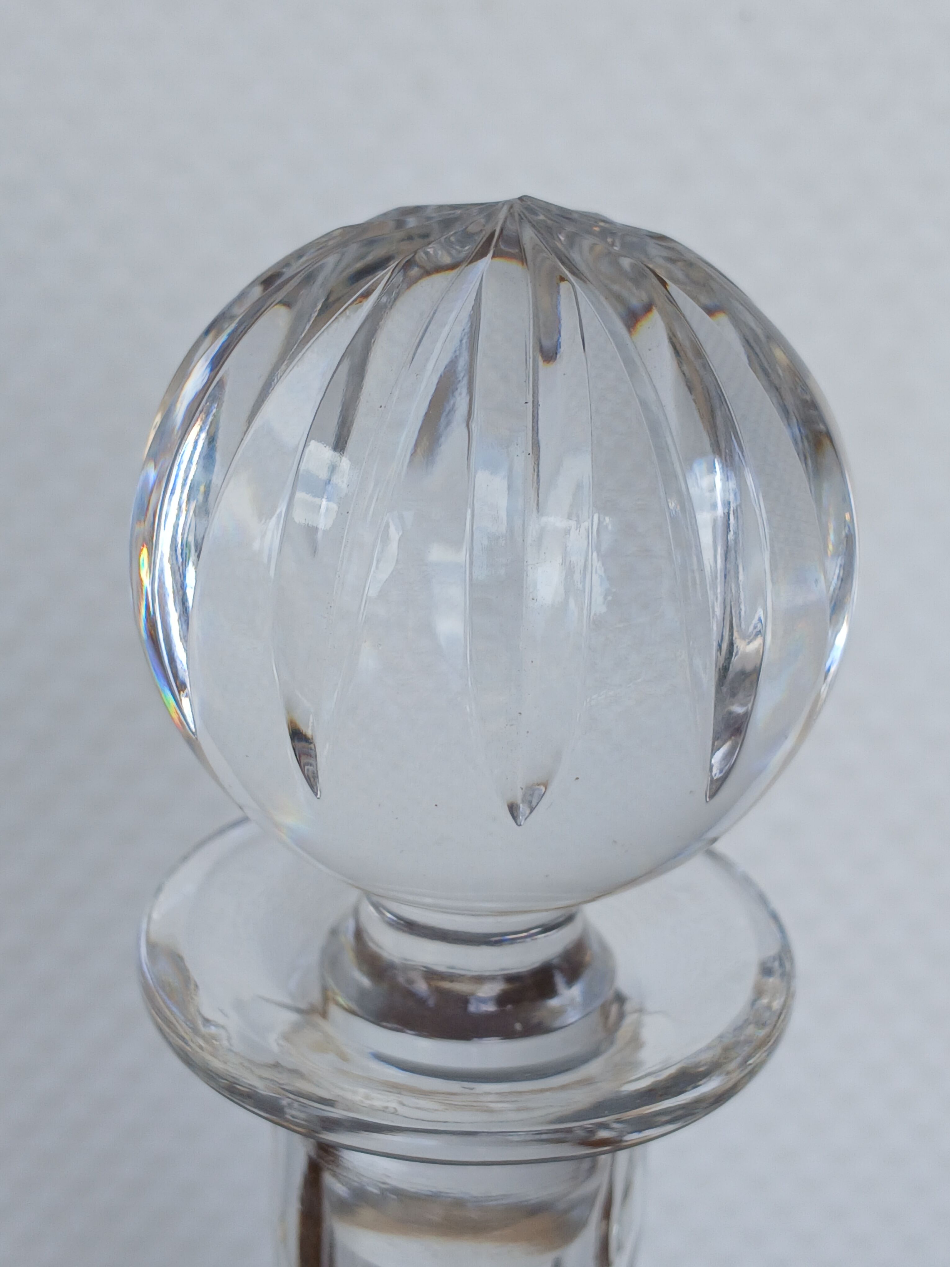 crystal wine decanter from Samabor, Czechoslovakia,