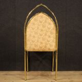 Six Italian design chairs in golden metal
