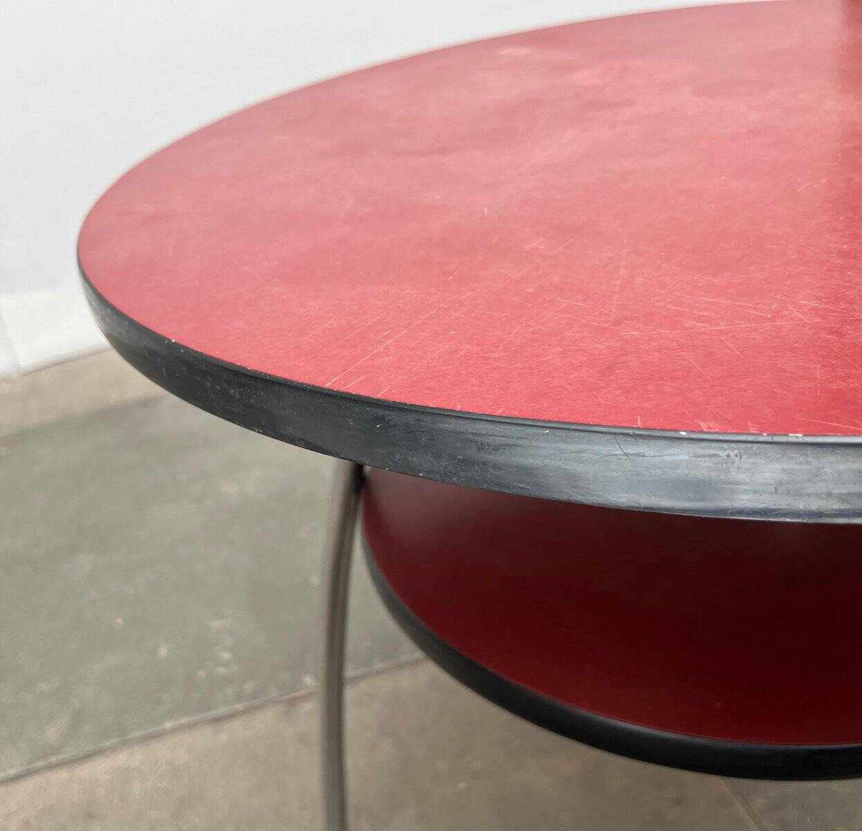 Mid-century German tubular steel table by Mauser Werke Waldeck.