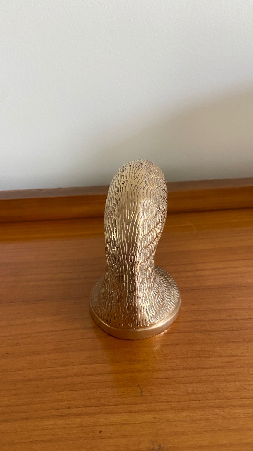 Vintage brass bottle opener duck head