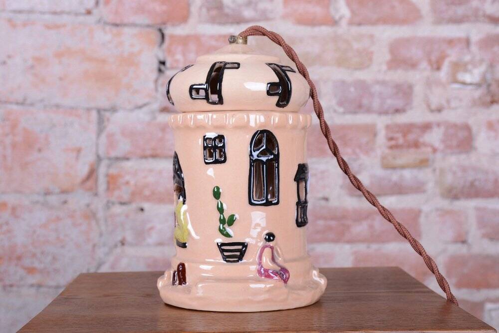 Mid-Century Table Lamp in Ceramic, France, 1980s