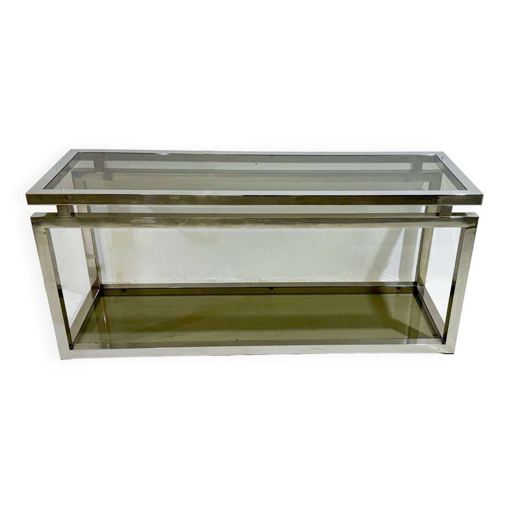 Table Basse Vintage du Milieu du Siècle Moderne Dux Suède en Verre et