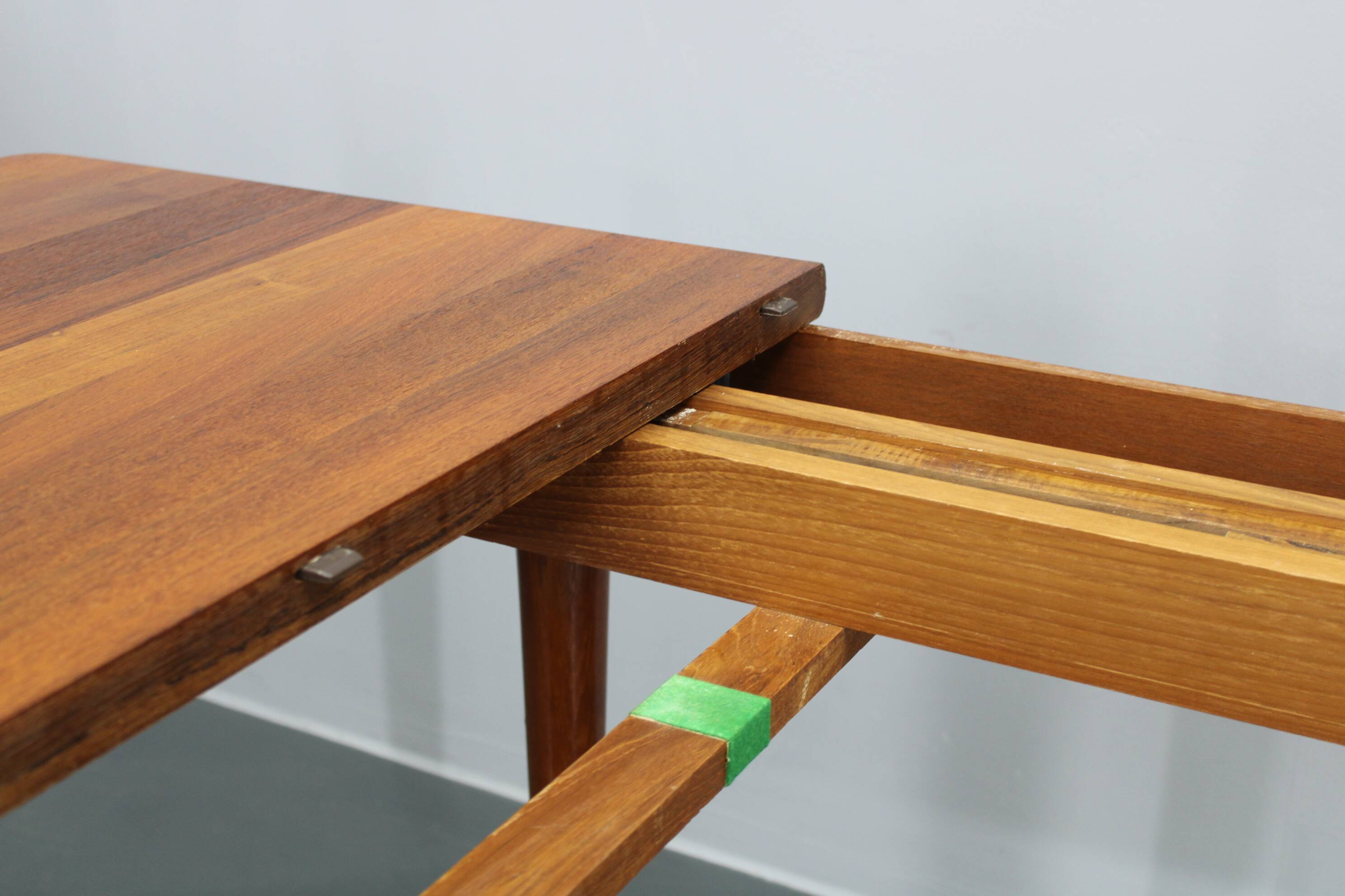 1960s Solid Teak Extendable Dining Table by Glostrup Mobelfabrik, Denmark