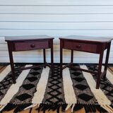Pair of vintage rattan bedside tables