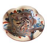 Glazed ceramic plate signed