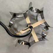 space age chrome metal suspension