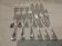 6 fish cutlery pieces, 12 pieces, silver-plated metal, Christofle silversmith, Perles