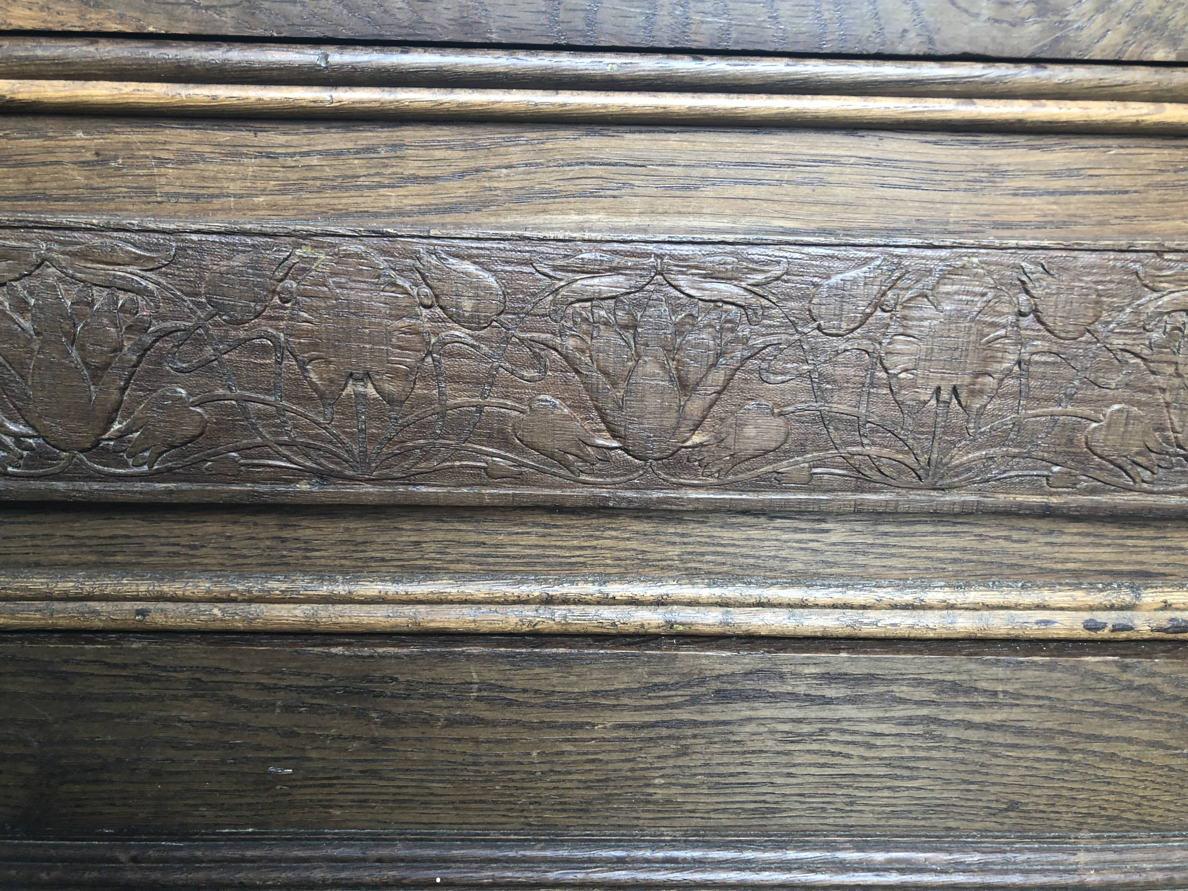 Antique wardrobe with mirror