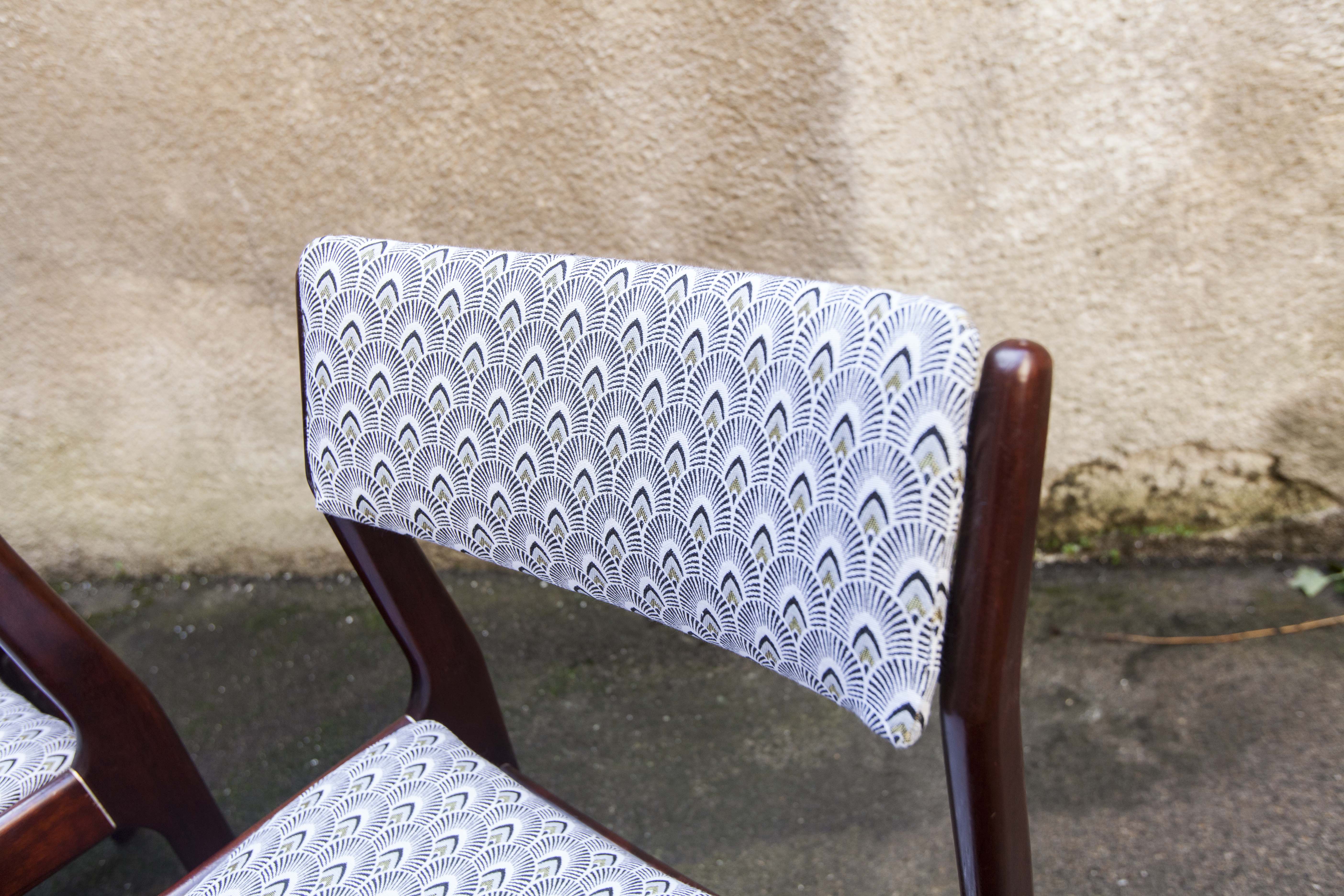 4 restored Scandinavian rosewood chairs