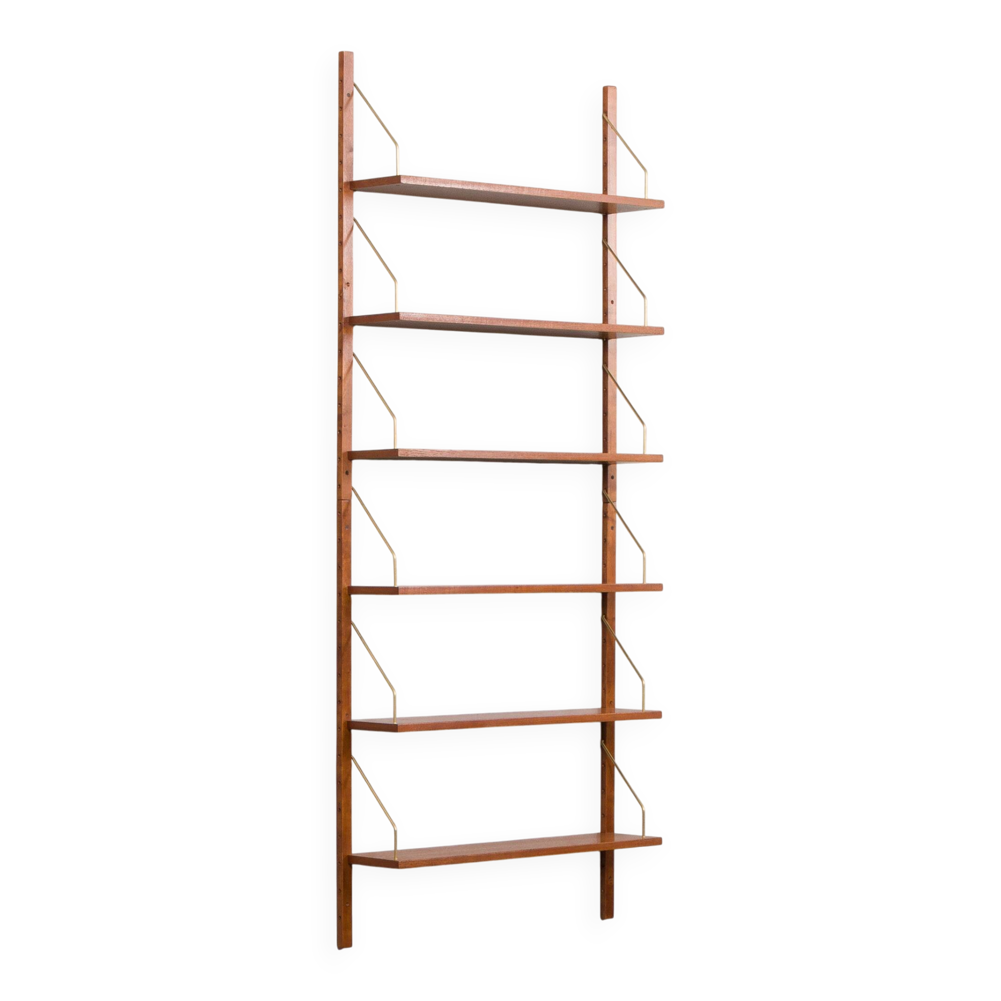 Set of 6 mid century modern renovated teak shelves
