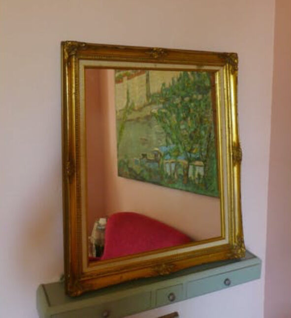 Golden mirror 67x57cm