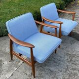 Armchairs model Gfm 87 type 300 203 by Juliusz Kędziorek For Gfm, 1960s, Set of 2