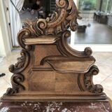 Louis XV type bedside table with marble top