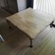 Table basse carré bois massif exotique 110x110cm