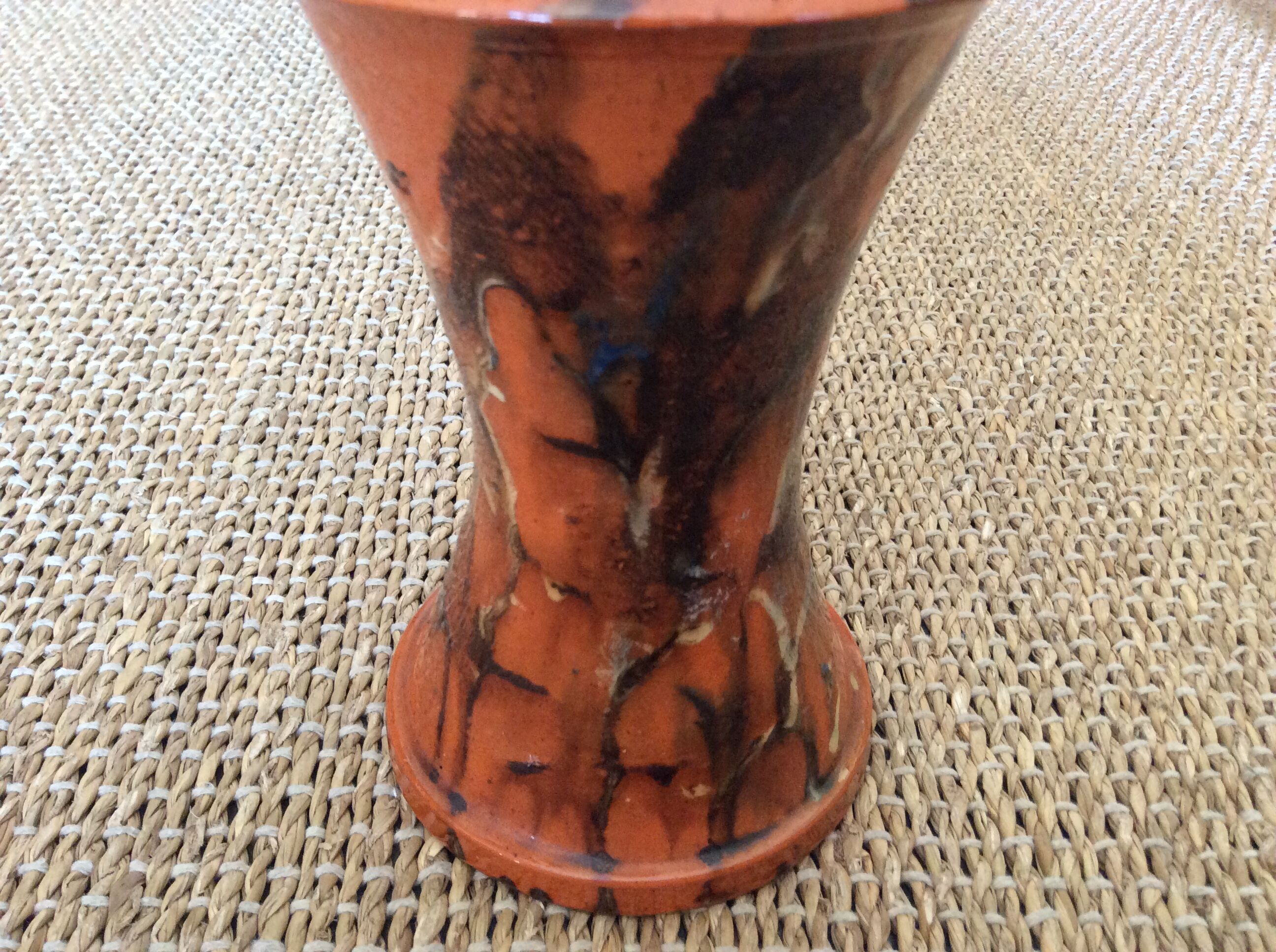 Glazed terracotta vase