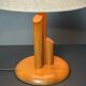 Midcentury Scandinavian pine skyscraper table lamp, 1970s